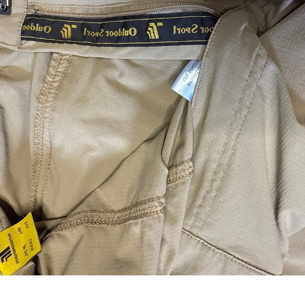 Outdoor Sport Cargo Pants‎ Beige Size Large Utility Pockets, Hiking, quick dry